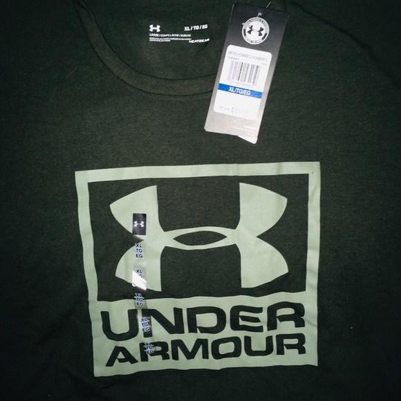 Under Armour OLIVE short sleeve men’s shirt XL & M - Picture 5 of 7